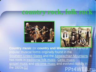 country rock, folk rock