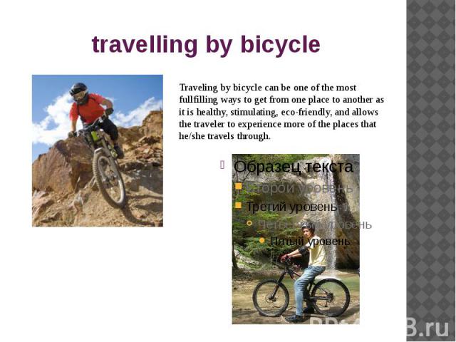 travelling by bicycle