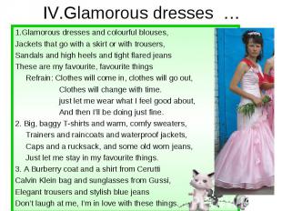 1.Glamorous dresses and colourful blouses, 1.Glamorous dresses and colourful blo