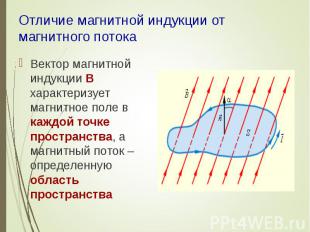 Вектор магнитной индукции В характеризует магнитное поле в каждой точке простран