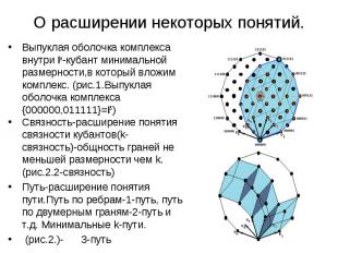 О расширении некоторых понятий. Выпуклая оболочка комплекса внутри In-кубант мин