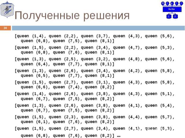 [queen (1,4), queen (2,2), queen (3,7), queen (4,3), queen (5,6), queen (6,8), queen (7,5), queen (8,1)] [queen (1,4), queen (2,2), queen (3,7), queen (4,3), queen (5,6), queen (6,8), queen (7,5), queen (8,1)] [queen (1,5), queen (2,2), queen (3,4),…