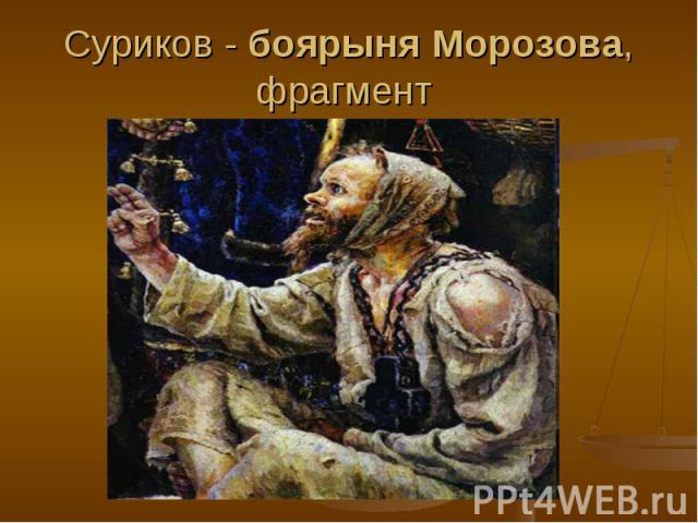 Суриков - боярыня Морозова, фрагмент