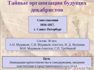 Союз спасения Союз спасения 1816-1817, г. Санкт-Петербург