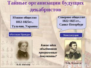 Южное общество Южное общество 1812-1825гг., Тульчин, Украина