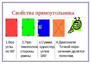 1.Все 2.Про- з.Сумма 4.Диагонали 1.Все 2.Про- з.Сумма 4.Диагонали углы тивополож