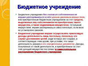 Бюджетное учреждение без согласия собственника не вправе распоряжаться особо цен