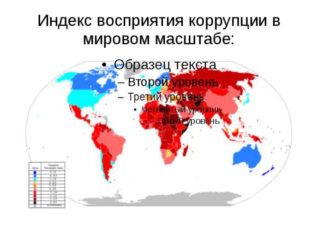 Индекс восприятия коррупции в мировом масштабе: