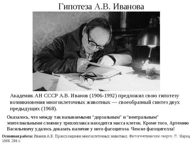 Гипотеза А.В. Иванова