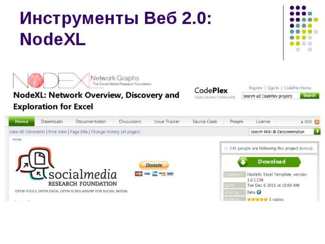 Инструменты Веб 2.0: NodeXL