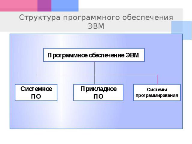 Структура программного обеспечения ЭВМ