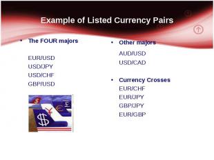 The FOUR majors The FOUR majors EUR/USD USD/JPY USD/CHF GBP/USD