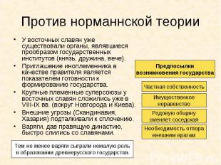 У восточных славян уже существовали органы, являвшиеся прообразом государственны