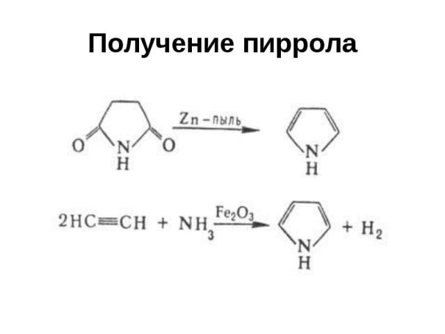 Получение пиррола