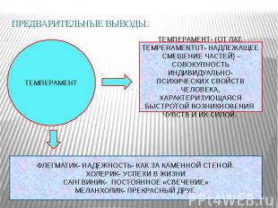 ПРЕДВАРИТЕЛЬНЫЕ ВЫВОДЫ.