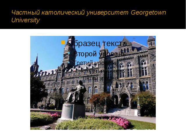 Частный католический университет Georgetown University 