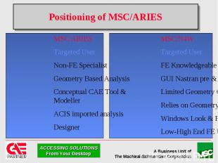 Positioning of MSC/ARIES