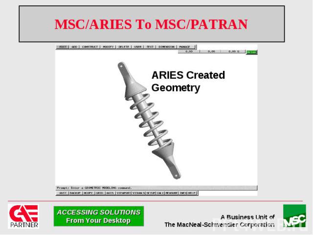 MSC/ARIES To MSC/PATRAN