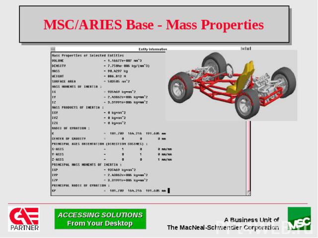 MSC/ARIES Base - Mass Properties