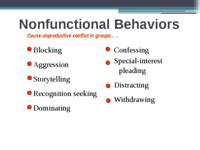 Nonfunctional Behaviors