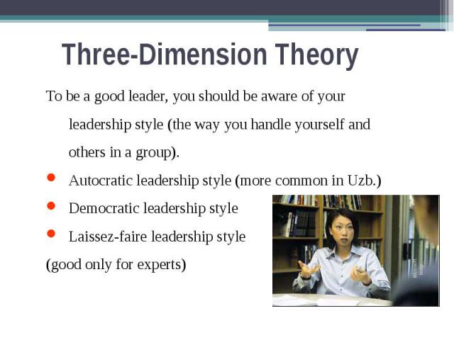 Three-Dimension Theory