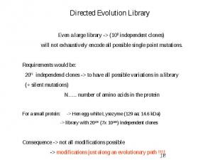 Directed Evolution Library
