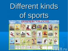 Different kinds of sports (Различные виды спорта)