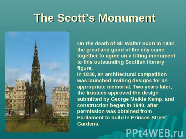 The Scott’s Monument
