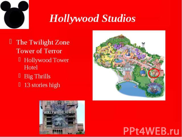 Hollywood Studios The Twilight Zone Tower of Terror Hollywood Tower Hotel Big Thrills 13 stories high