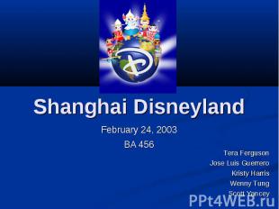 Shanghai Disneyland February 24, 2003 BA 456