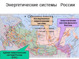 Энергетические системы России