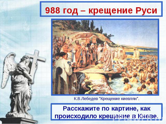988 год – крещение Руси