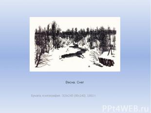 Весна. Снег Бумага, ксилография. 310х240 (90х140). 1902 г.