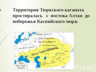 Территория Тюркского каганата простиралась с востока Алтая до побережья Каспийск