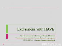 Expressions with have