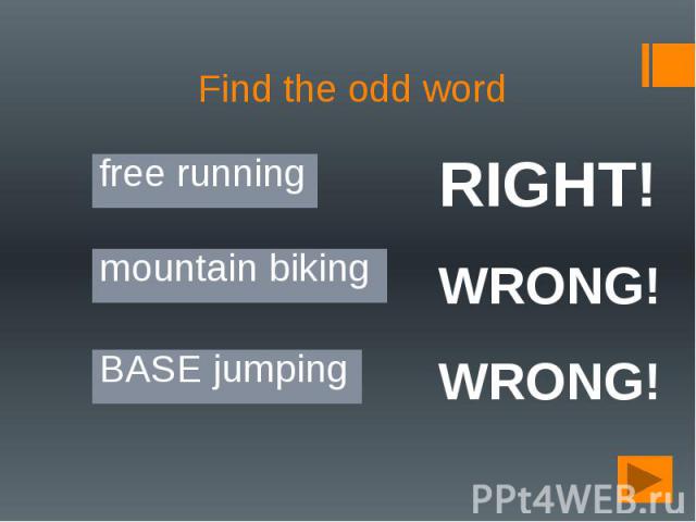 Find the odd word