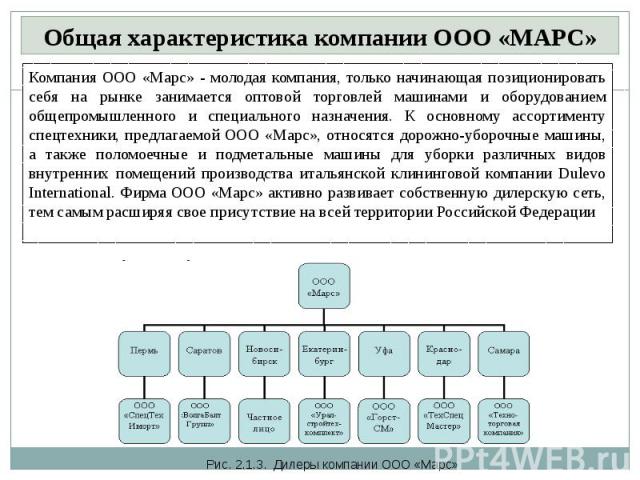 Общая характеристика компании ООО «МАРС»