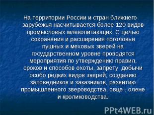 На территории России и стран ближнего зарубежья насчитывается более 120 видов пр