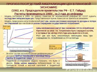 Модель построена в 1990г. по запросу Комиссии по экономической реформе ВС СССР о