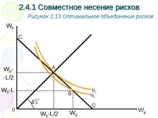 Рисунок 2.13 Оптимальное объединение рисков Рисунок 2.13 Оптимальное объединение
