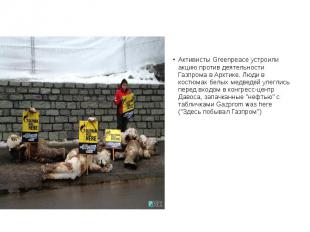 Активисты Greenpeace устроили акцию против деятельности Газпрома в Арктике. Люди