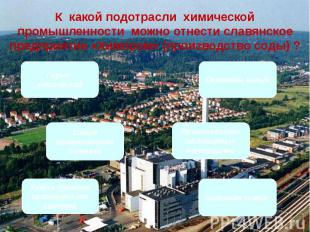 К какой подотрасли химической промышленности можно отнести славянское предприяти