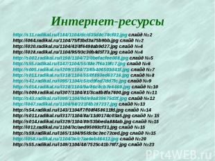 Интернет-ресурсы http://s11.radikal.ru/i184/1104/dc/d35d8c78cf02.jpg слайд №2 ht