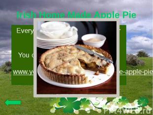 Irish Home Made Apple Pie