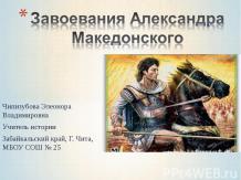 завоевания Александра Македонского