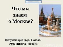Что мы знаем о Москве