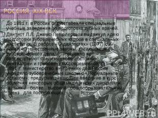 До 1881 г. в России отсутствовали специальные учебные заведения по подготовке зу