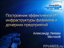 Windows Server 2008. Построение эффективной ИТ инфраструктуры филиалов и дочерни