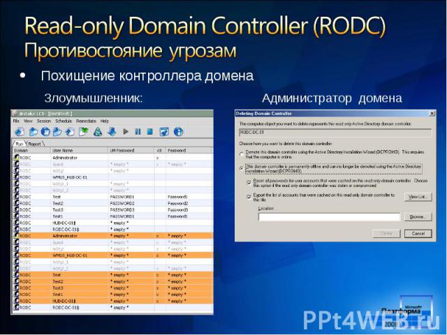 Похищение контроллера домена Похищение контроллера домена