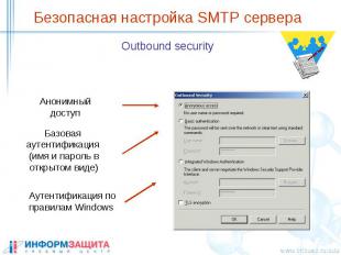 Безопасная настройка SMTP сервера Outbound security